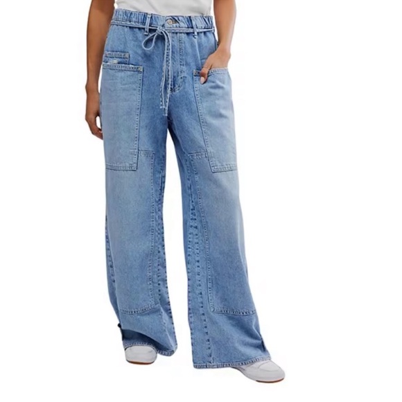 We the free free people outlaw wide leg Jean size XL euc crvy - Picture 2 of 8